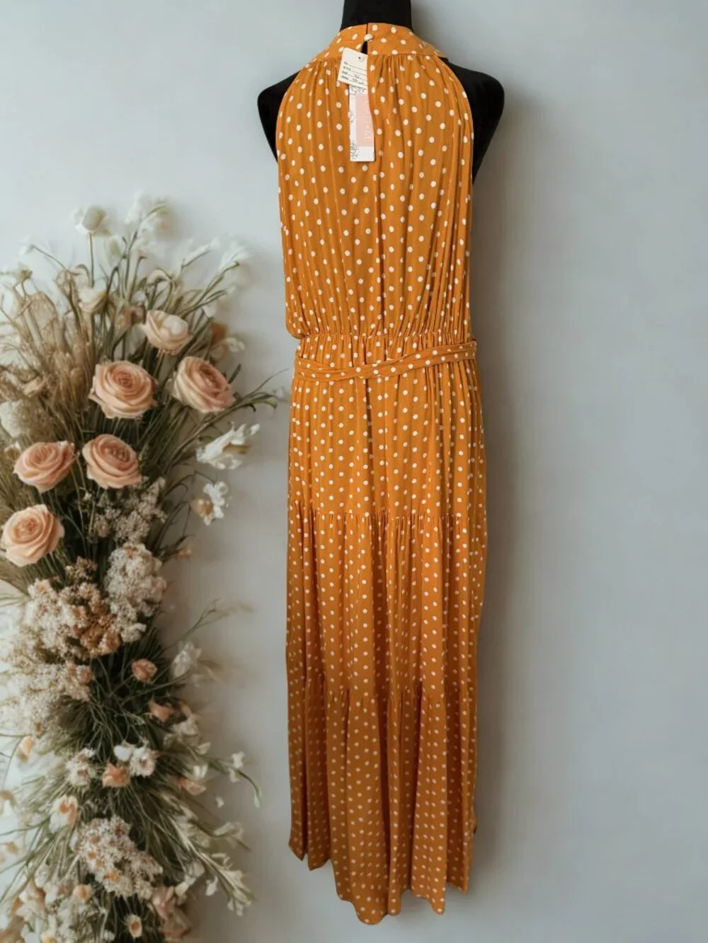 Gold & White Maxi Sundress - Picture 3 of 5
